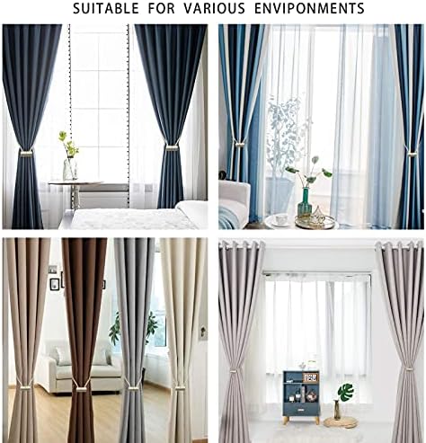 XDerlin Magnetic Curtain Holdbacks 16 Inch Beige