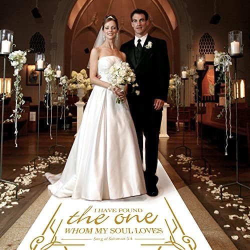White Wedding Aisle Runner with Pull String 4x100 Feet