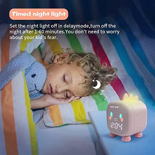 Cute Dinosaur Alarm Clock for Kids Bedroom