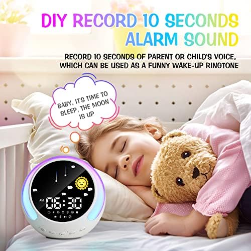 Kids Alarm Clock with Touch Night Light and Bluetooth Speaker