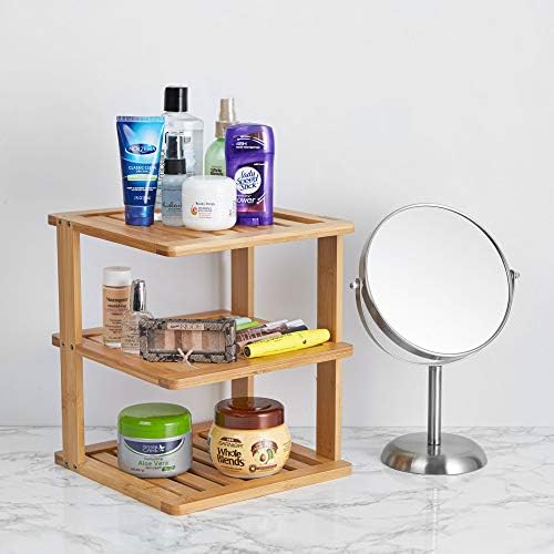 Bamboo Corner Shelf - 3 Tier 10x10 Inch 115 Inch High