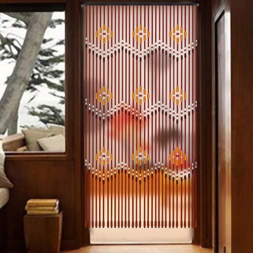 TFCFL Wooden Bead Curtain 31 Lines Door Divider