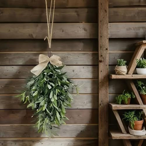 Wnvivi 236 Inch Olive Teardrop Swags Faux Greenery