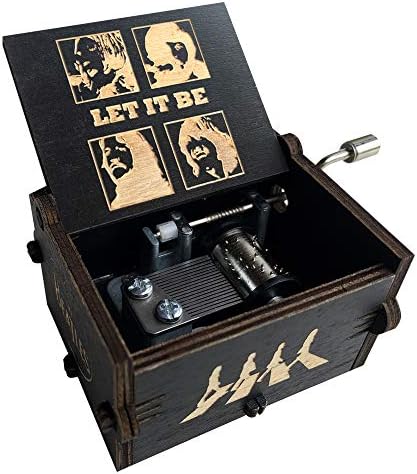 Wood Music Box - Let It Be Classic Handcrank Musical Gift