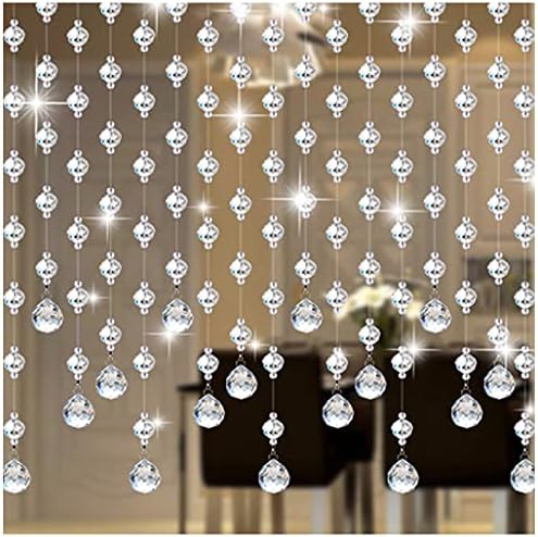 ZHOUXIAO 25 Strands Crystal Room Divider Curtains
