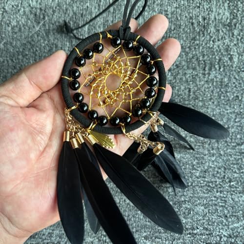 Black Dream Catcher Car Mirror Hanging Decor