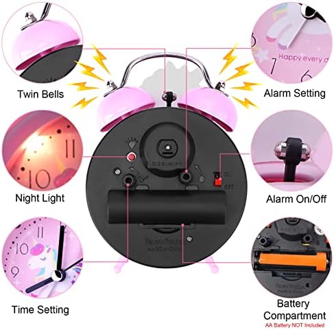 QearFun Unicorn Alarm Clock for Girls Kids