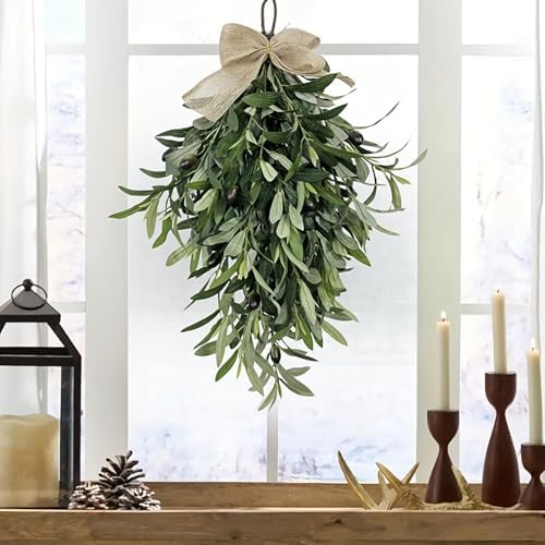 Wnvivi 236 Inch Olive Teardrop Swags Faux Greenery