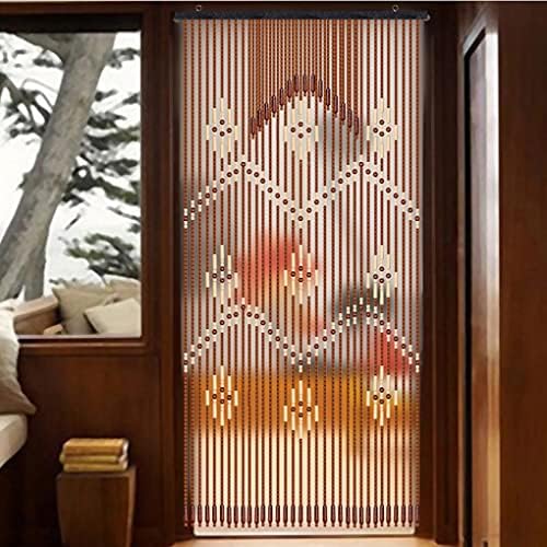 ZHOUXIAO Wood Beaded Curtain for Doorways and Closets