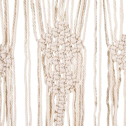 2Pcs Macram Curtain with Tassels for Living Room and Bedroom
