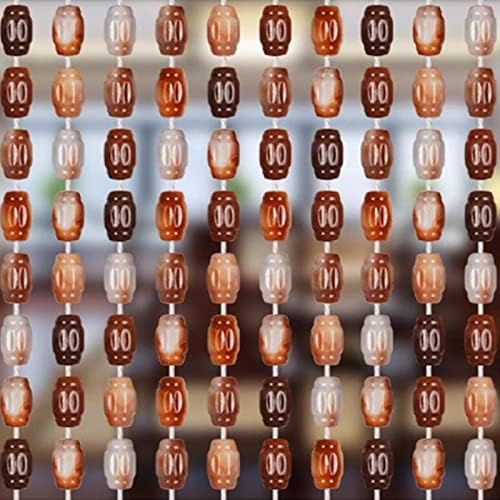 EMYJAY Brown Beaded Door Curtain 70x200cm
