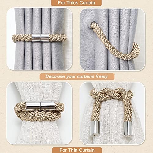 NICEEC 2 Pack Magnetic Curtain Holdbacks