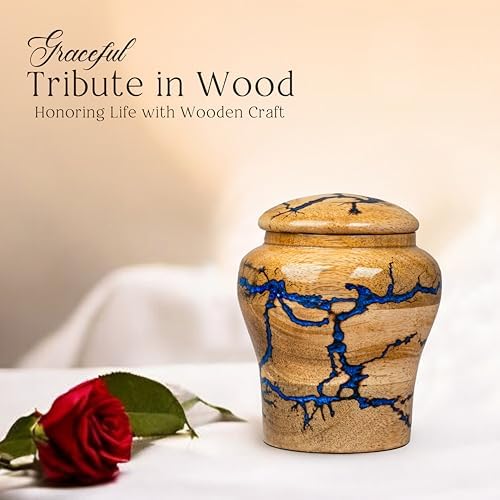 Handmade Lightning Urn for Human Ashes Keepsake