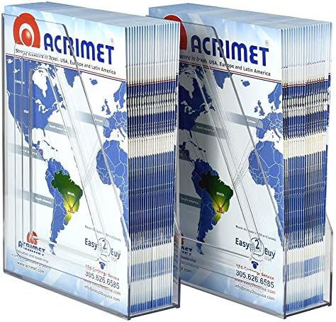 Acrimet Magazine Holder Clear Plastic 2 Pack