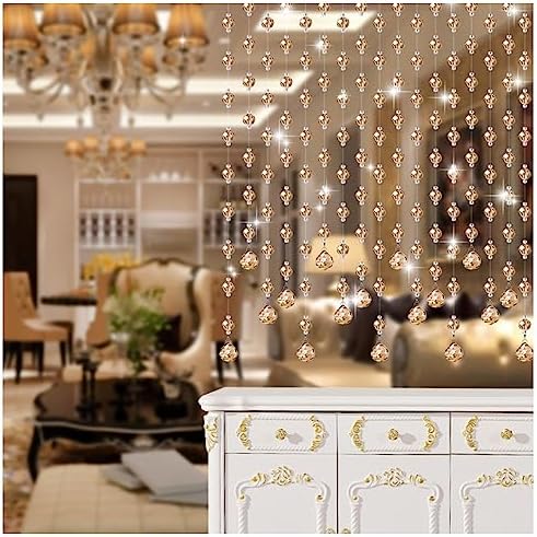 GVILTY Crystal Beaded Curtain Door Decor 35x59 Inch