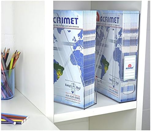 Acrimet Magazine Holder Clear Plastic 2 Pack