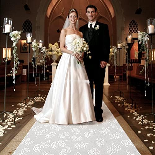 HEALON White Wedding Aisle Runner 3x50Feet Rose