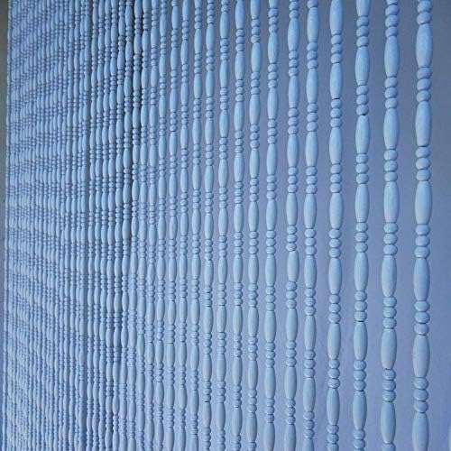 White Wooden Beaded Door Curtain for Doorways
