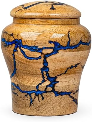 Handmade Lightning Urn for Human Ashes Keepsake