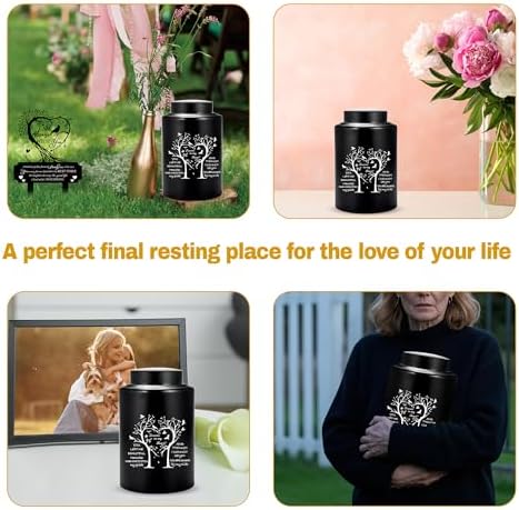 220 Lbs Black Tree of Love Urns for Ashes