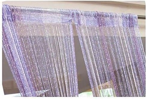 DC IMPEX String Curtain with Silver Accents 1 Panel 100 x 200 cm