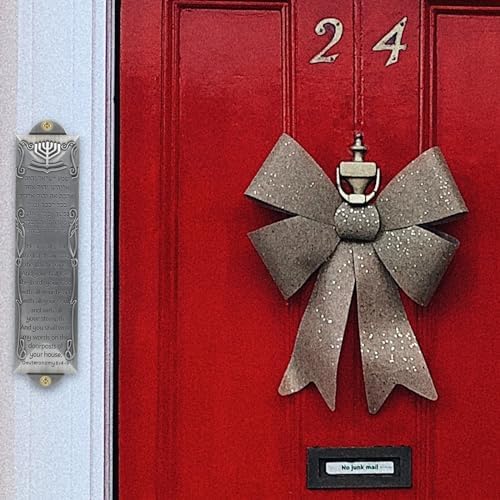 Veemoon Metal Mezuzah with Scroll for Door