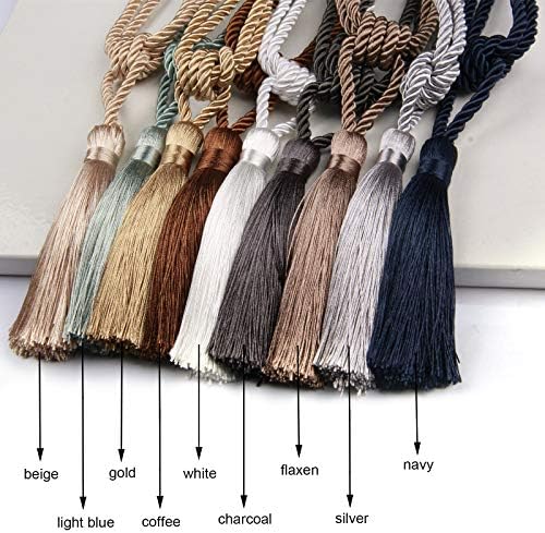 Fenghuangwu Curtain Tiebacks Tassel Holdbacks 2 Pack