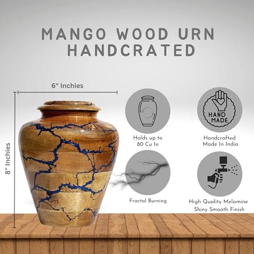 HEYTREND Wooden Urn for Human Ashes Decorative Urn