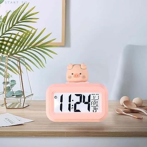 Kawaii Alarm Clock with Cartoon LED Display