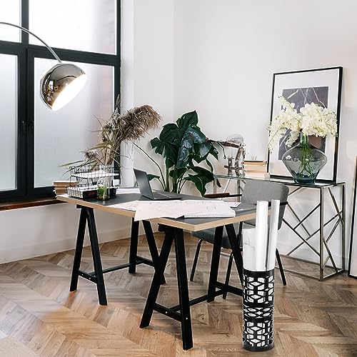 ZENFUN Black Metal Umbrella Stand for Entryway