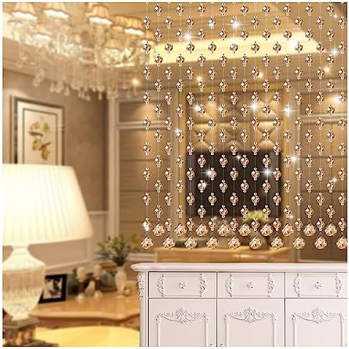 GVILTY Crystal Beaded Curtain Door Decor 35x59 Inch
