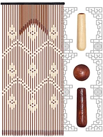 ZHOUXIAO Wood Beaded Curtain for Doorways and Closets