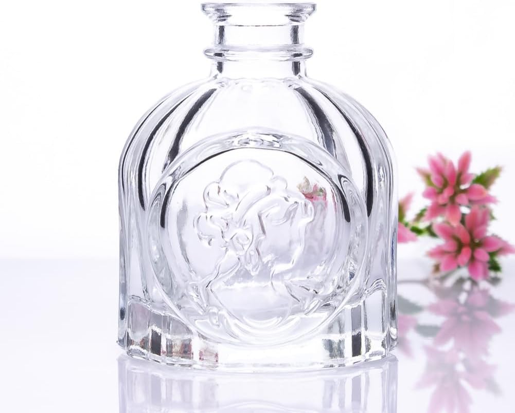 100ML Clear Glass Diffuser Bottle with Lid