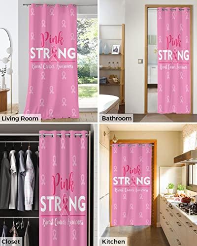 Pink Ombre Door Curtains 54x78 Inch Blackout Panels