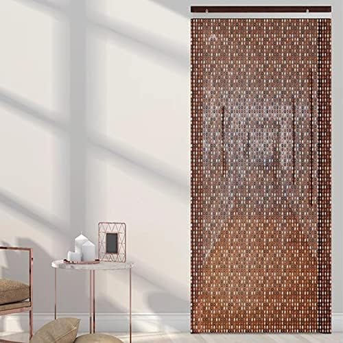 EMYJAY Brown Beaded Door Curtain 70x200cm