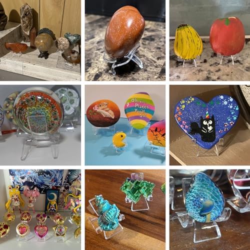 DARENYI 36Pcs Clear Acrylic Rock Display Stand