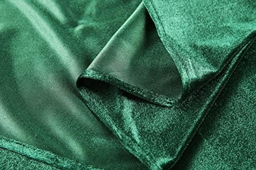 QueenDream Green Velvet Aisle Runner 45ft x 15ft Wedding Decor