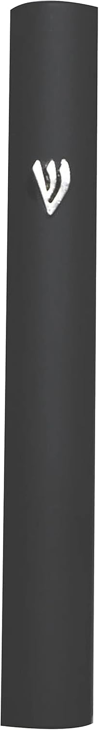MASORET 4-Inch Aluminum Mezuzah Case with Hebrew Shin