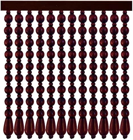 ZHOUXIAO 31 Strand Wood Beaded Curtain for Doorways
