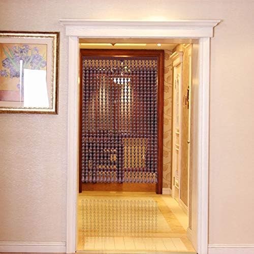 OKUOKA Camphor Wood Beaded Curtain - 41 Strands 110-140cm Width