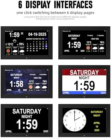 WiFi Digital Wall Clock with Weather and Dementia Alarm