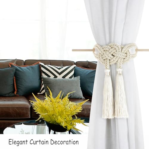 Elegant Curtain Tiebacks with Tassel 2pack