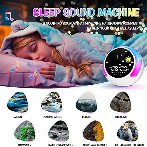 Kids Alarm Clock with Touch Night Light and Bluetooth Speaker