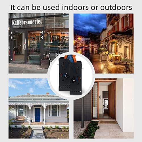 Black Square Metal Umbrella Stand Holder 6x6x17 Inch