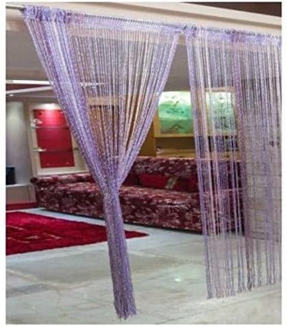 DC IMPEX String Curtain with Silver Accents 1 Panel 100 x 200 cm