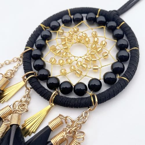 Black Dream Catcher Car Mirror Hanging Decor