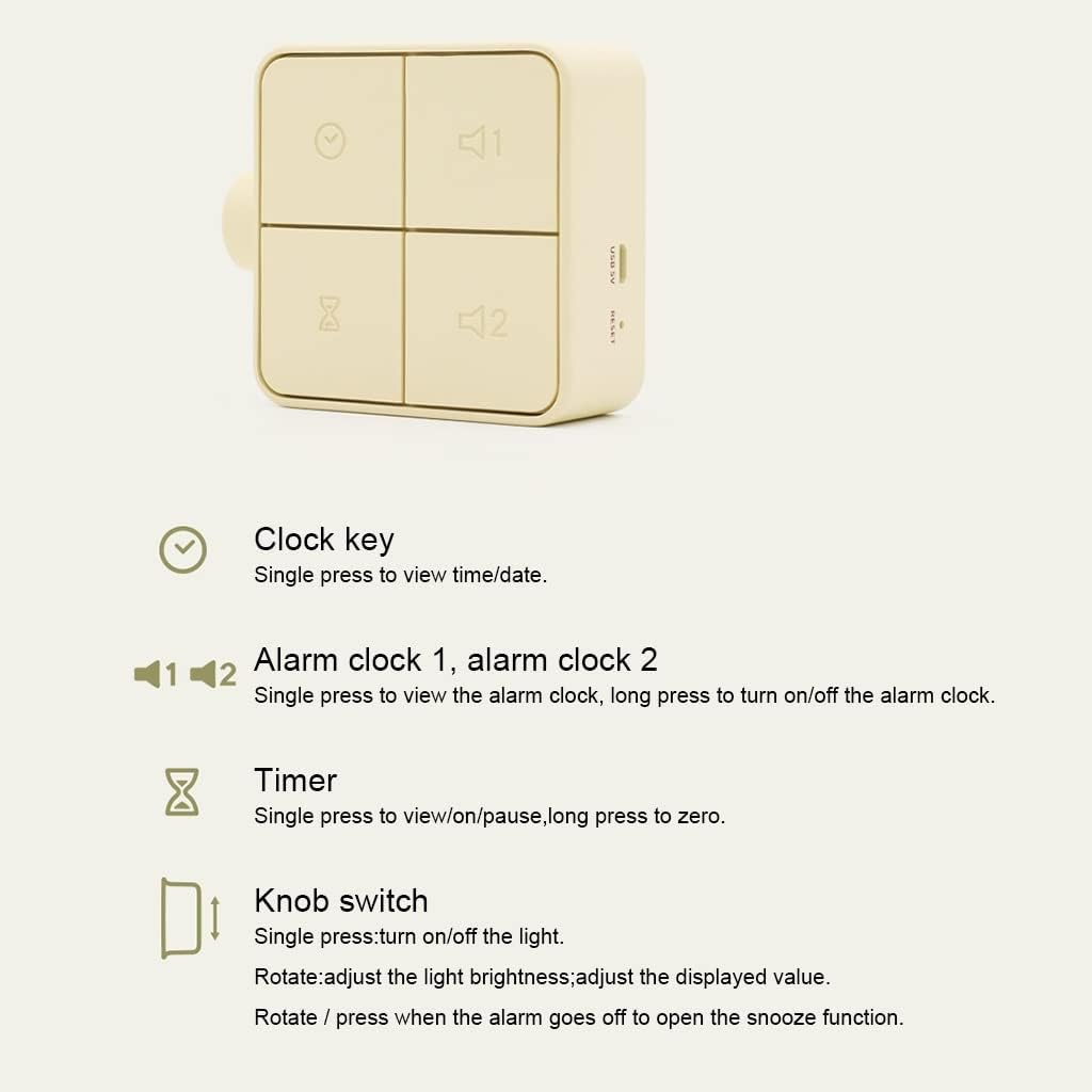 GaRcan Double Alarm Clock with Snooze and Smart Light