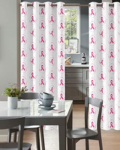 Pink String Door Curtains - Blackout Panels 42x84 Inch