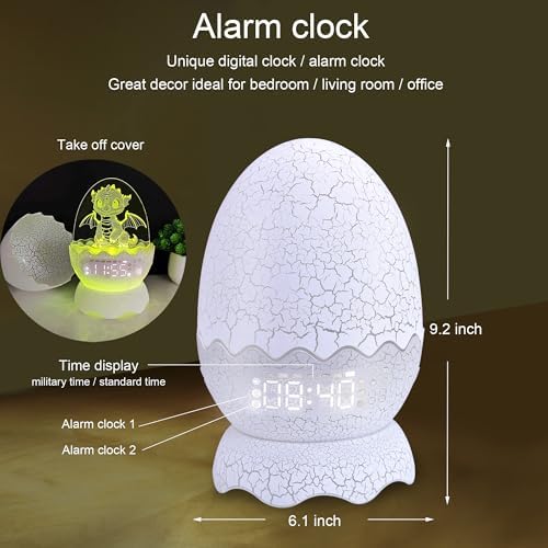 Egg Shape Night Light with Touch Control and Bluetooth Speaker