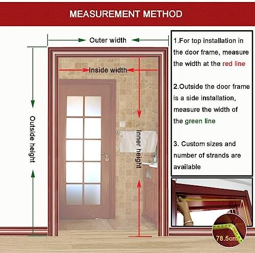 Natural Wood and Bamboo Beaded Curtain for Doorway and Hallway Entrance